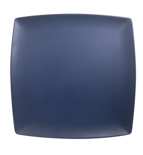 FSE 29012SB Plate, 12' x 12', 1' deep, Square, Break-Resistant, Dishwasher Safe, BPA Free, Melamine, Classic, Stone Blue, NSF, Pack of 12