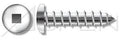 (1500pcs) #4 X 5/8' Pan Head, Square Self Tapping Screws, Stainless Steel 18-8, Ships Free in USA by Aspen Fasteners