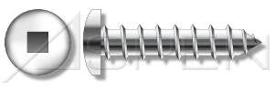 (1500pcs) #4 X 5/8' Pan Head, Square Self Tapping Screws, Stainless Steel 18-8, Ships Free in USA by Aspen Fasteners