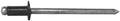 CRL Black 1/8' Diameter, 1/16' to 1/8' Grip Range Aluminum Rivet with Aluminum Mandrel in Packs of 10000