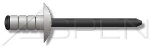 (10000pcs) 1/8X.125-.312 Multigrip Rivets Aluminum Body/Steel Pin Dome Head Pin=Black Phosphate Coated