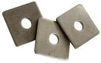 1' Square Plate Washer Plain Finish (Quantity: 30 pcs) - OD: 3-1/2' inch, Thickness: 0.39 inch