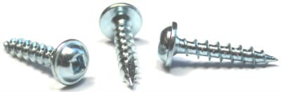 #10 x 1' Deep Thread Wood Screws/Square/Round Washer Head/Type 17 Pt/Steel/Zinc / 4000 Pc. Carton
