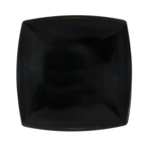 A-to-Z Supply 29009BK Plate, 9' x 9', 1' deep, Square, Break-Resistant, Dishwasher Safe, BPA Free, Melamine, Classic, Black, NSF, Pack of 12