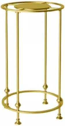 Freestanding Round Garment Display Retail Rack, Commercial Clothing Hanging Rack, Floor-Standing Multi-Purpose Metal Shelf for Clothes Storage (Gold-70x70x130cm