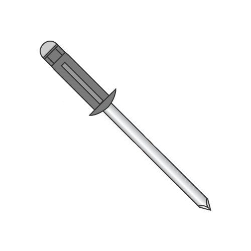3/16' x .039'-.118' Bulbing Type Blind Rivets/All Aluminum/Black Anodized/Max Barrel Length: .601' (Carton: 2,000 pcs)
