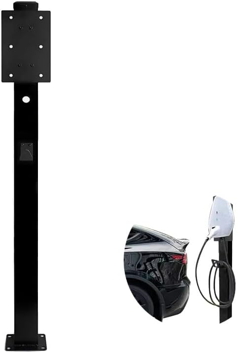 Ev Charger Stand, Electric Vehicle Charging Stations, Mailbox Post, Charger Holder,Charging Lever, for Sidewalk and Street Curbside(130cm)