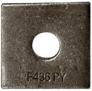 5/8' Square Beveled F436 Hardened Washer Plain Finish (Quantity: 200 pcs) - Inside Diameter: 5/8' inches