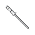 3/16' x .125'-.312' Countersunk Head Multi-Grip Rivets/Aluminum Body/Steel/Black Phos Mandrel (Carton: 5,000 pcs)