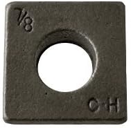 1' Square Beveled Malleable Iron Washer Plain Finish (Quantity: 135 pcs) - Inside Diameter: 1' inches