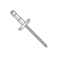 3/16' x .062'-.250' Dome Head Multi-Grip Rivets/Aluminum Body/Steel/Black Phos Mandrel (Carton: 5,000 pcs)
