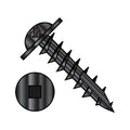 10-9X5/8 Square Drive Round Washer Head Deep Thread Wood Screw Type 17 Full Thrd Black Ox - ECS-1010DQRW17DB
