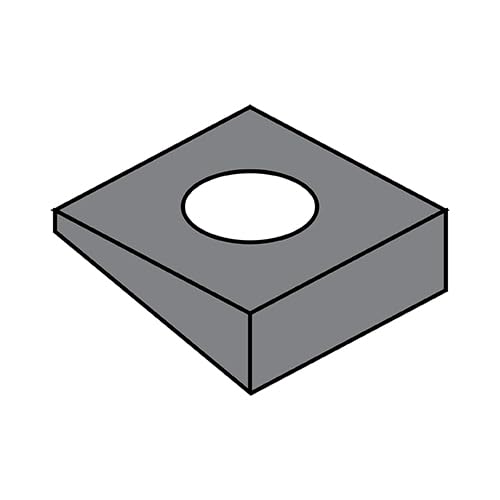 1 INCH Square Beveled Washer F 436 A 325 A 490 Plain - ECS-100WBF436-1
