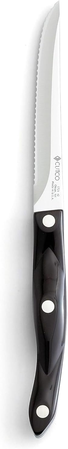 CUTCO Model 1721 Trimmer with 4 7/8' High Carbon Stainless blade and 5 1/8' classic dark brown handle (often called 'black') in factory-sealed plastic bag.