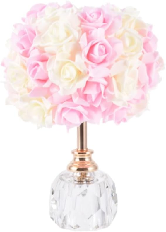 Crystal Table lamp Rose Crystal Desk LampDelicate Romantic Bedroom Bedside Creating Atmosphere Table Lamps