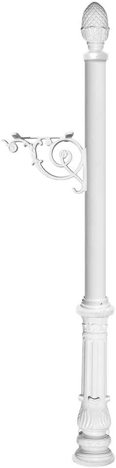 Lewiston Rust Free Cast Aluminum Fluted Post with Pinapple Finial for Mailboxes