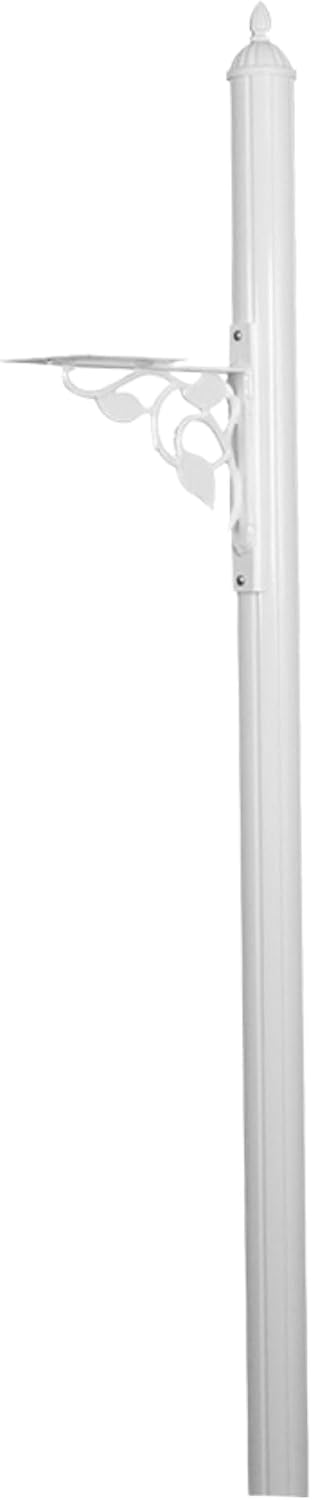 Special Lite Albion Mailbox Post - White Aluminum Post for Curbside Mailbox - SPK-651-WH