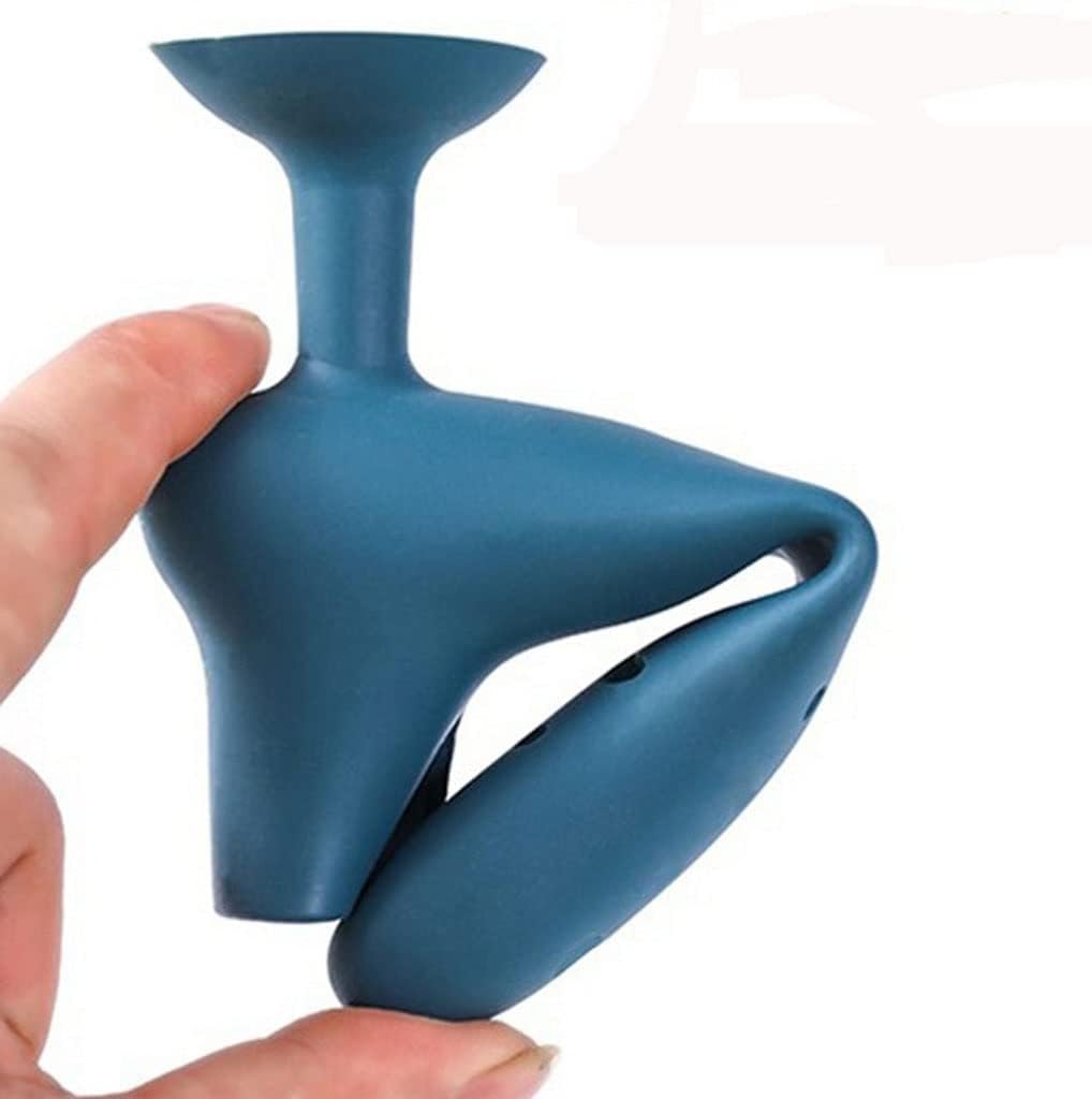 JSEIAJB 1Pc Door Stopper Anti-Collision Pad Safety Solid Color Silicone Stopper for Door Handles Furniture Fittings(Blue)