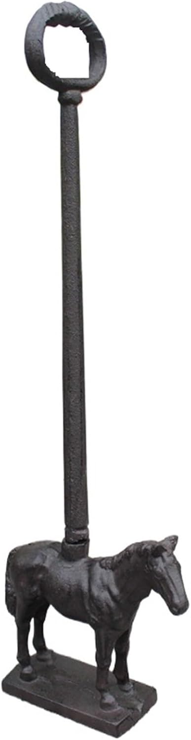 Heavy Duty Cast Iron Dog Door Stopper Metal Door Decorative Cute Animal Statue Doorstops Antique Style Windproof Door Holder(STYL-3)