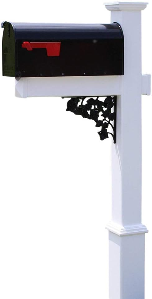 4Ever Products The Rodgers Vinyl/PVC Mailbox Post (Includes Mailbox)