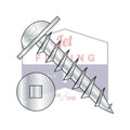 10-9X5/8 Deep Thread Wood Screws | Square | Round Washers Head | Steel | Zinc (Quantity: 5000)