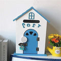 Mail Boxes Wall Mounted Mailbox Parcel Box Wooden Letter Box Indoor Creative Personality Lockable Secure Post Box Parcel Box Drop Box LSDRALOBBEB 1105