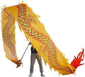 Dancing Dragon Ribbon Streamer, Dragon Silk Ribbon, Swing Fitness Dancing Dragon Ribbon Streamer, Dragon Head Silk Ribbon, Swing Ribbon Chinese Dancing Dragon Ribbon Streamer Outdoor Park(Yellow,Ft12m