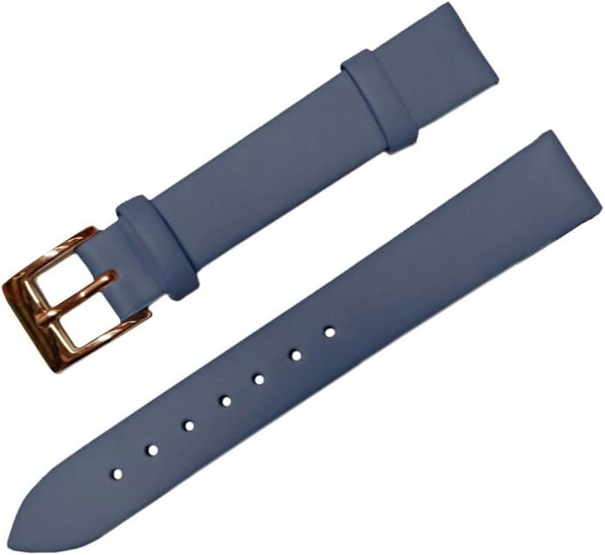 LeatherFor Women Men 12mm 14mm 16mm 18mm 20mm 22mm Watch Band Straps Thin Watch Bracelet Watch Accessories Blue 2 14mm