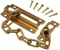 One Stop DIY 20 x DOOR SECURITY SAFETY CHAINS EB BRASS PLATED STEEL + SCREWS NEW
