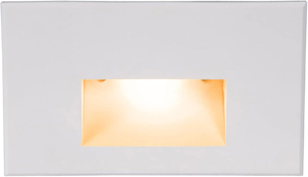 WAC Landscape Lighting, LEDme 120V LED Horizontal Indoor and Outdoor Step and Wall Light Amber 1800K LED in White