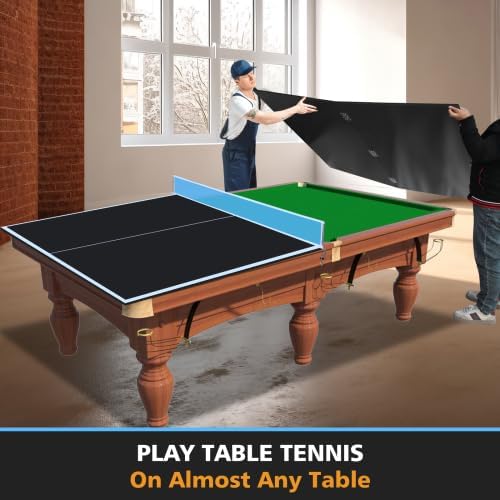 7/8/9Ft Mid-Size Ping Pong Conversion Top, Foldable & Portable Table Tennis Table Top with Net, No Assembly Needed, Indoor/Outdoor Table Tennis Surface