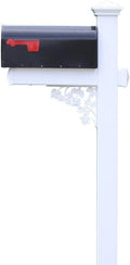 The Cleveland Vinyl/PVC Mailbox Post - White (Includes Mailbox)
