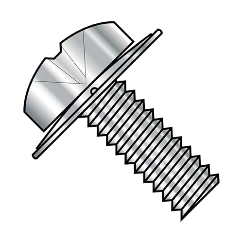 6-32 x 5/8' SEMS Screws/Square Cone Washer/Phillips/Pan Head / 18-8 Stainless Steel / 5000 Pc. Carton