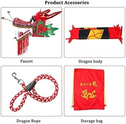 Fitness Toys Dragon Ribbon Streamer, Dragon Silk Float, Washable Silk Dragon Poi (for Kids and Adults) Fitness Ribbon, Extra Long Artistic Throwing Streamer Silk Float(A,10m/32.8ft)