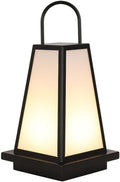 Outdoor Fence Powered Lights Garden Decoration Solar Lantern Post with Pier Mount Base Outside Decorative Floor Lamp Fits 4X4, 5X5 6X6 Wooden Posts, Black/11.8In