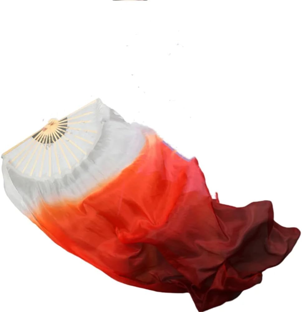 Women Belly Dance Silk Long Fan Veils Props Belly Dance Pastel Colors Flag Streamer Adults