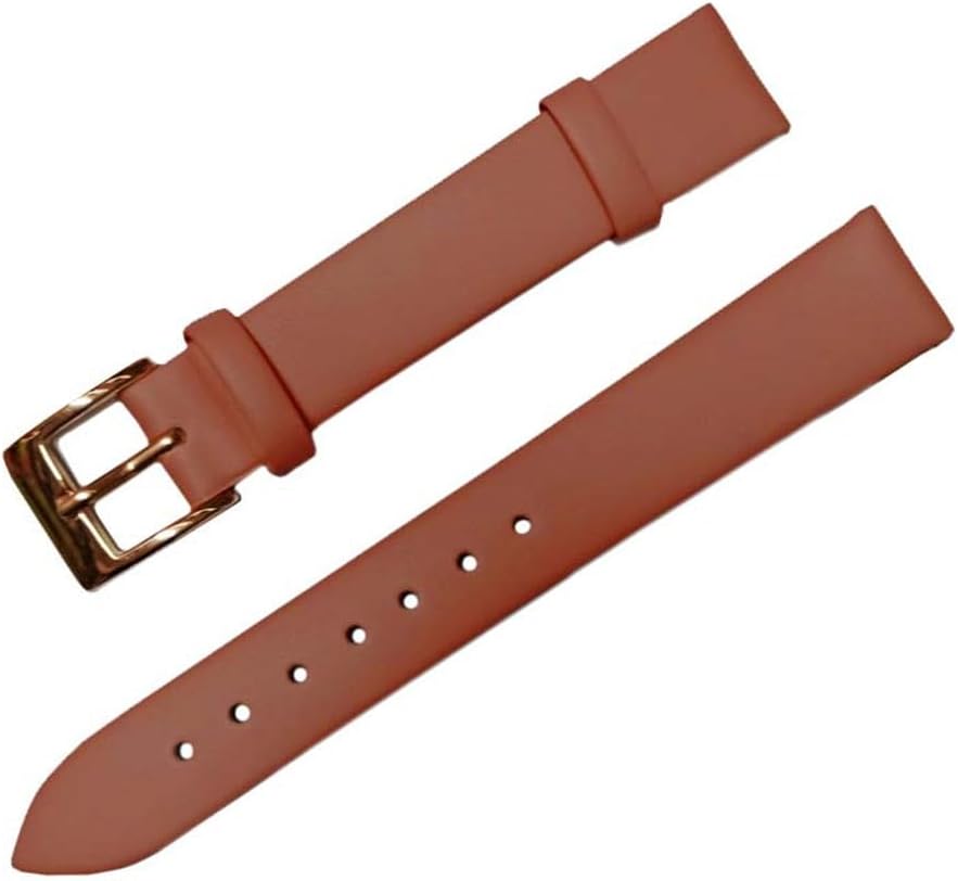 LeatherFor Women Men 12mm 14mm 16mm 18mm 20mm 22mm Watch Band Straps Thin Watch Bracelet Watch Accessories Brown 2 14mm
