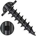 8X5/8 Square Recess Round Washer Head Deep Thread Wood Screw Full Thread Black Oxide (Pack Qty 6,000) BC-0810DQRWDB by Shorpioen