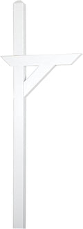 Peaceful Classics Wooden or Vinyl Mailbox Post – Weather-Resistant Outdoor Mailbox Stand with Shelf – Made in Lancaster, PA – Easy Assembly with Hardware Included (Wood, White)
