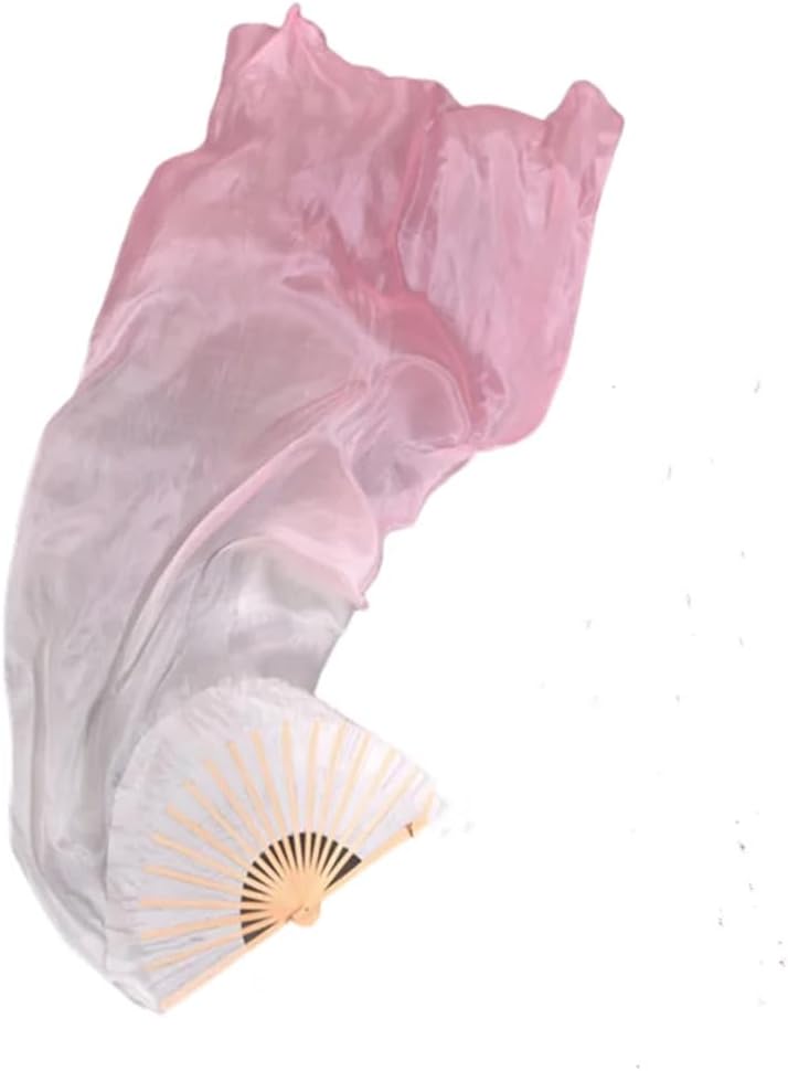 Women Belly Dance Silk Long Fan Veils Props Belly Dance Pastel Colors Flag Streamer Adults