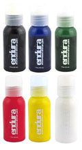 Endura Airbrush Body Art Paint Set in 6 Primary Colors (1 oz Bottle Set)