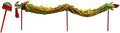 LIOONS 1 Meters Dragon Dance Silk-Like Flowy Outdoor Flinging Fitness Dragon Dance Wu Long 3D Dragon Ribbon Streamer with Handstick