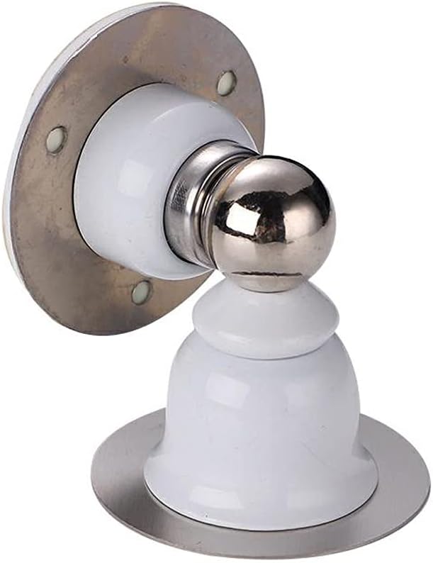 Stainless Steel Door Stopper Sticker Toilet Glass Hidden Holders Catch Floor Nail-Free Doorstop Hardware(OneColor)
