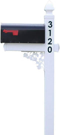 4Ever Products The Darlington Vinyl/PVC Mailbox Post (Includes Mailbox)(Black Numbers on Post)