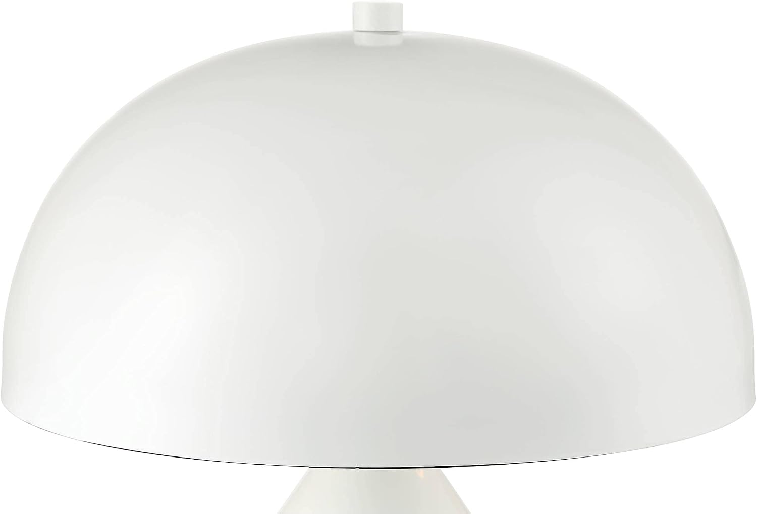 360 Lighting Felix Modern Cottage Accent Table Lamps 19' Tall Set of 2 White Tapered Geometric Metal Mushroom Dome Shade for Bedroom Living Room House Home Bedside Nightstand Office Family