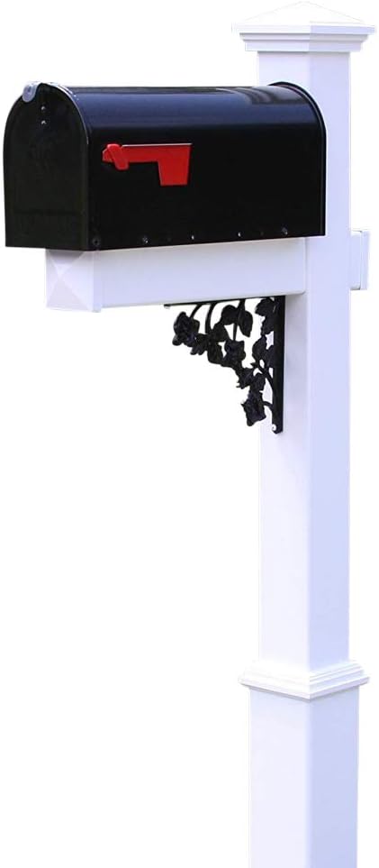4Ever Products The Davidson Vinyl/PVC Mailbox Post (Includes Mailbox)