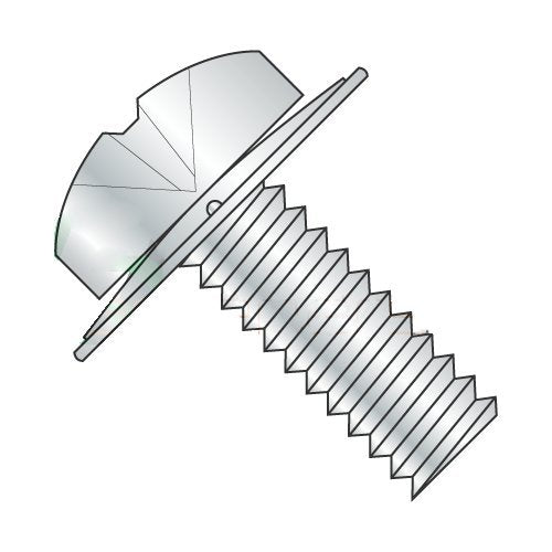 4-40 x 5/8' SEMS Screws/Square Cone Washer/Phillips/Pan Head/Steel/Zinc (Carton: 10,000 pcs)