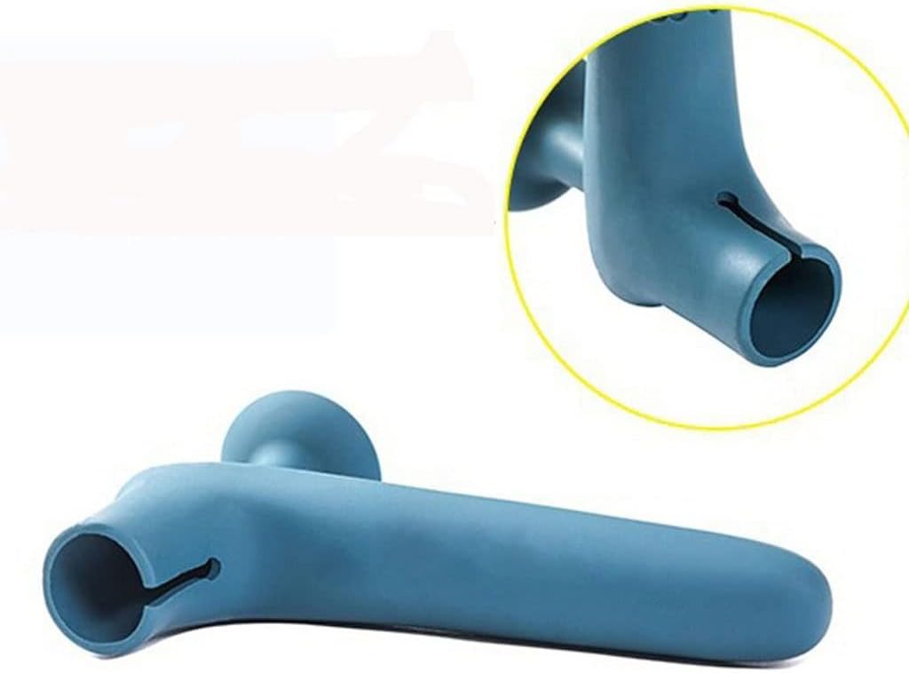 JSEIAJB 1Pc Door Stopper Anti-Collision Pad Safety Solid Color Silicone Stopper for Door Handles Furniture Fittings(Blue)