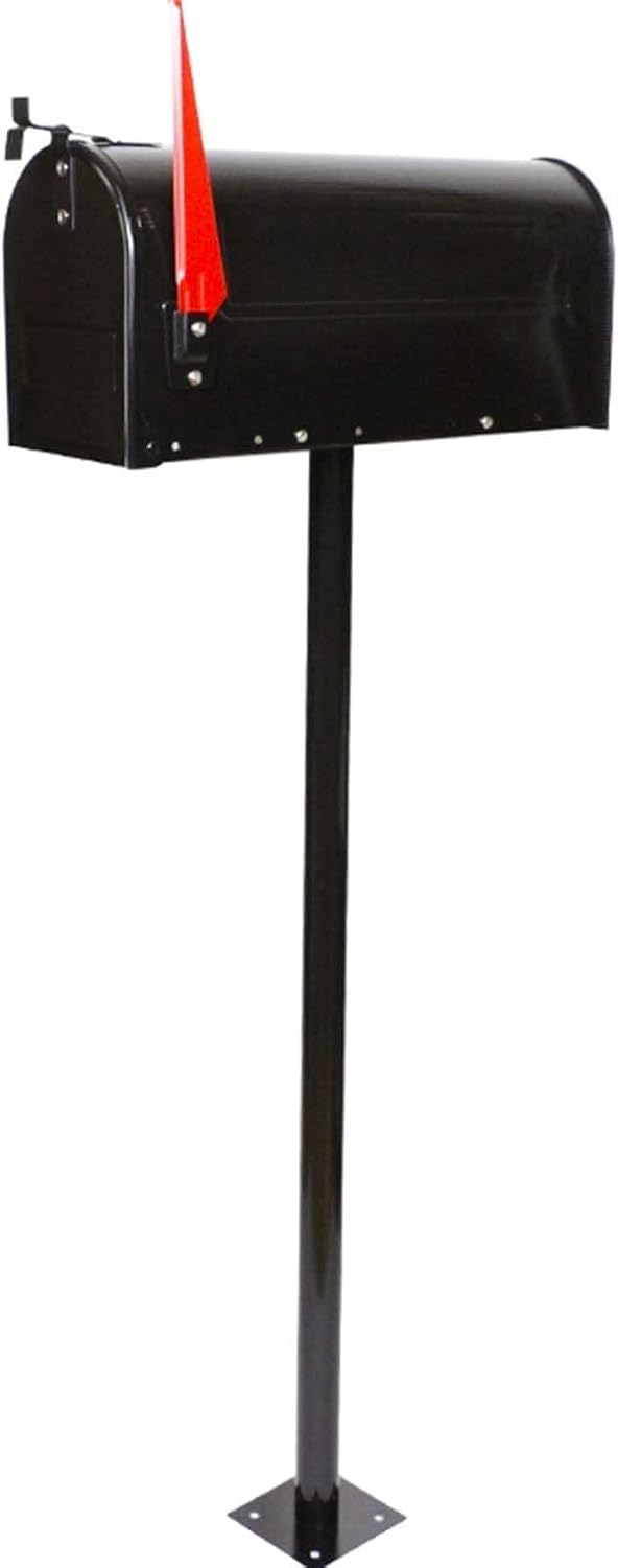American Style Tall Mailboxes for Outside, Floor Stand Weatherproof Letter Storage Box, Drop Post Box for Townhouse/Garden(Color:A)