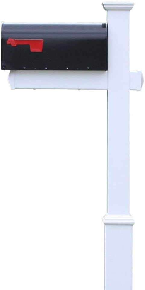 The Arthur Vinyl/PVC Mailbox Post - White (Includes Mailbox)